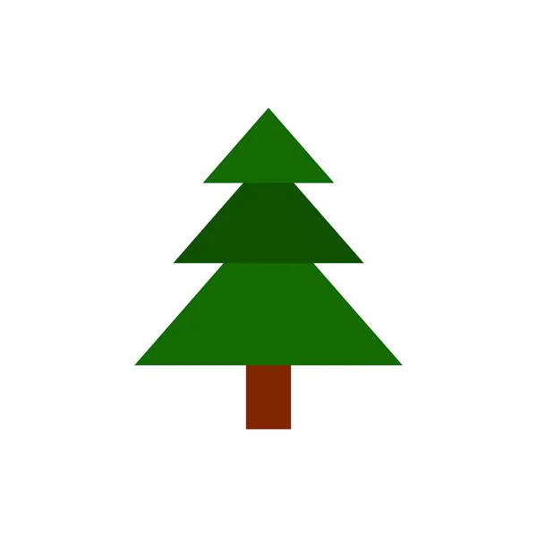 Christmas Tree Icon Flat Vector Illustration Design — Stockvektor