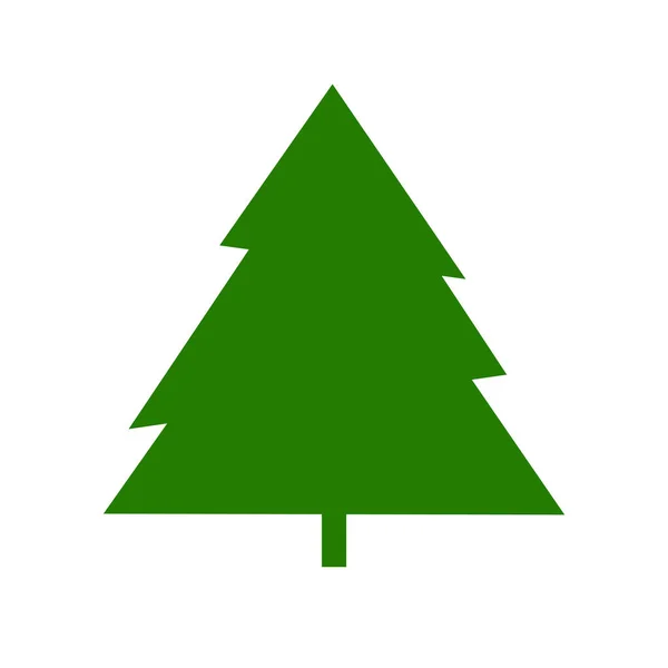 Christmas Tree Icon Flat Vector Illustration Design — Stock Vector