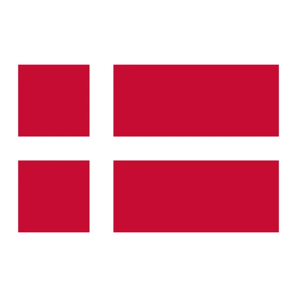 デンマークの国旗ベクトルイラスト — ストックベクタ