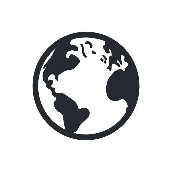 Icône Planète Monde Illustration Vectorielle — Image vectorielle