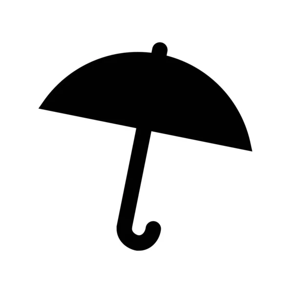 Icône Parapluie Dessin Illustration Vectoriel Plat — Image vectorielle