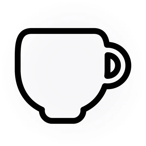 Bir Fincan Kahve Ikonu Web Için Çay Fincanı Vektör Simgelerinin — Stok Vektör