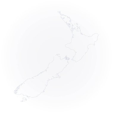 Yeni Zelanda vektör haritası, vektör illüstrasyonu