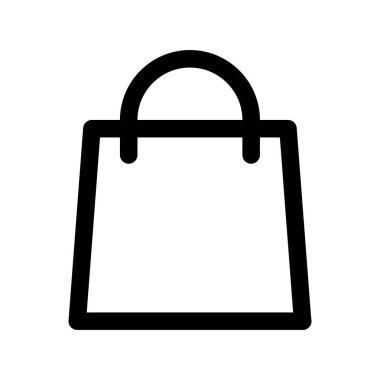 minimalist vektör illüstrasyonu, alışveriş poşeti simgesi