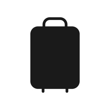 Minimalist vektör illüstrasyonu, bagaj simgesi