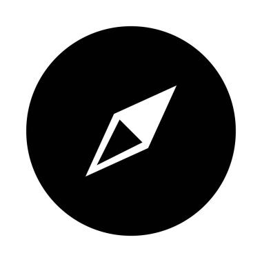 pusula, vektör düz simge tasarımı