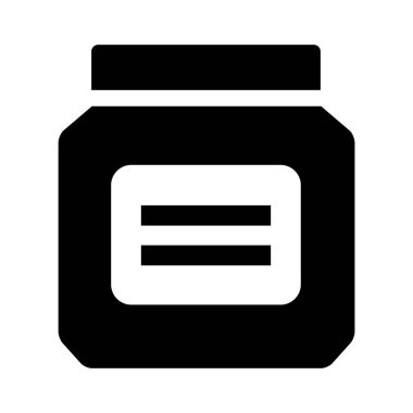 minimalist vektör illüstrasyonu, kavanoz simgesi