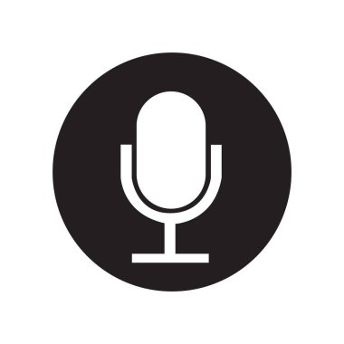 mikrofon simgesi vektör illüstrasyonu