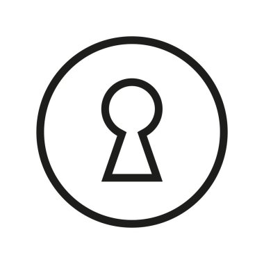 anahtar deliği ikon vektör çizimi