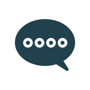 konuşma balonu simgesi, vektör illüstrasyonu