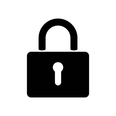 asma kilit ikon vektör çizimi