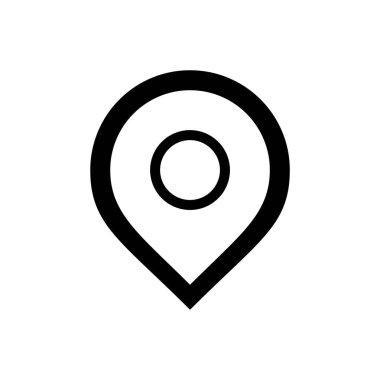 minimalist vektör illüstrasyonu, konum simgesi simgesi