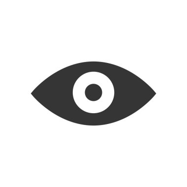 Göz simgesi, düz vektör çizimi tasarımı