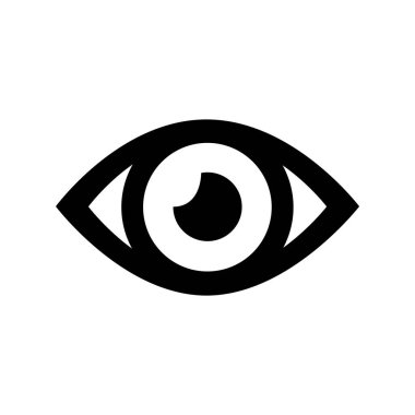 Göz simgesi, düz vektör çizimi tasarımı
