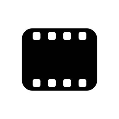 minimalist vektör illüstrasyonu, film simgesi