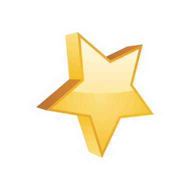 Bir yıldızın vektör illüstrasyon simgesi