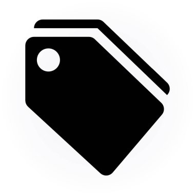 etiket simgesi, vektör çizimi