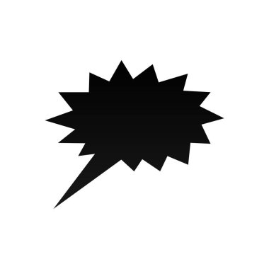 Beyaz arkaplanda izole edilmiş konuşma kabarcığı vektörü simgesi