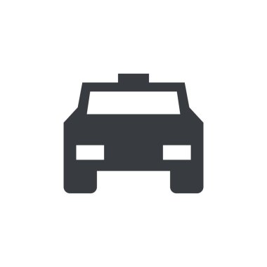 minimalist vektör illüstrasyonu, taksi simgesi