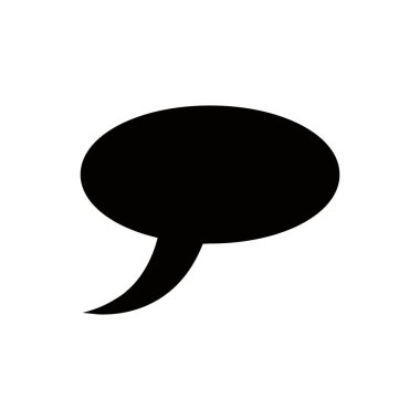 Beyaz arkaplanda izole edilmiş konuşma kabarcığı vektörü simgesi