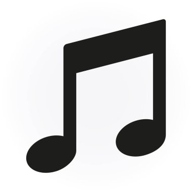 müzik notası ikon vektör illüstrasyonu