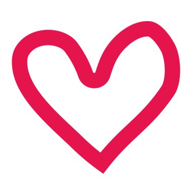 Arka planda kalp ikonu var. Aşk logosu kalp çizimi.