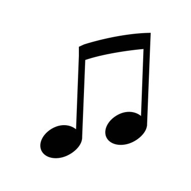 müzik notası ikon vektör illüstrasyonu