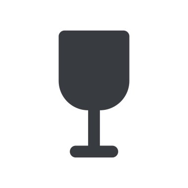 şarap cam ikonu vektör illüstrasyonu