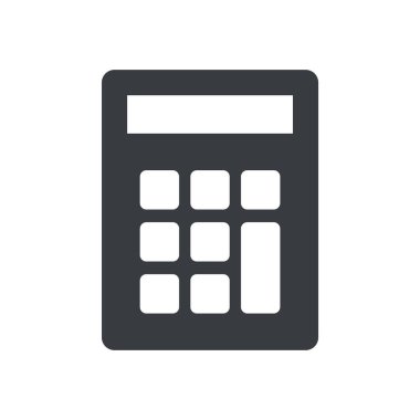 Hesap makinesi düz Stil simge vektör çizim