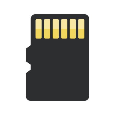 minimalist vektör illüstrasyonu, mikro sd simgesi