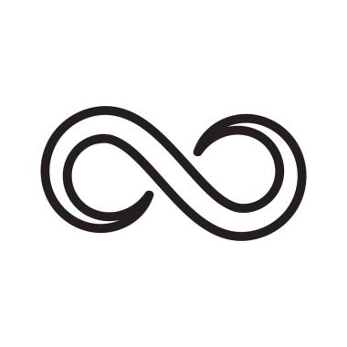 Sonsuzluk vektör logo tasarım şablonu