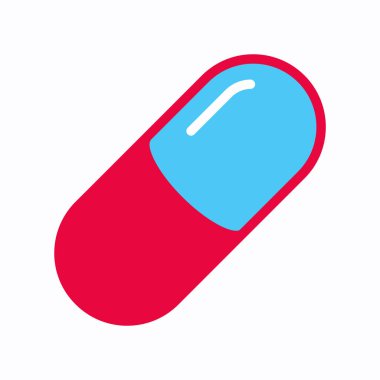 minimalist vektör illüstrasyonu, hap simgesi