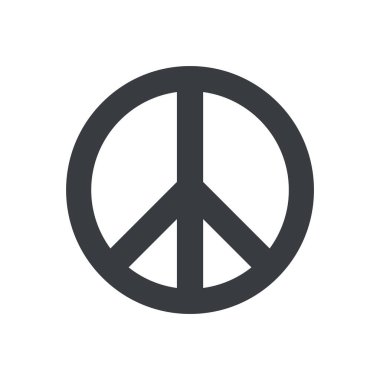 Barış sembolü. Basit tasarım