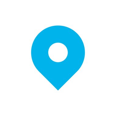 minimalist vektör illüstrasyonu, konum simgesi simgesi