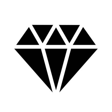 Elmas. Web simgesi basit illüstrasyon