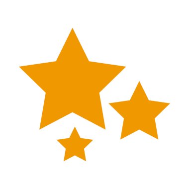 Yıldız simgesi. Beyaz arkaplanda izole edilmiş yıldız vektör sembolünün düz çizimi