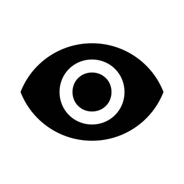 Göz simgesi, düz vektör çizimi tasarımı
