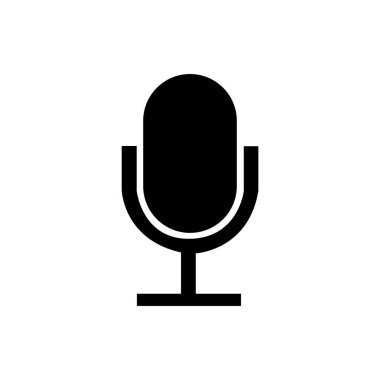 mikrofon simgesi vektör illüstrasyonu