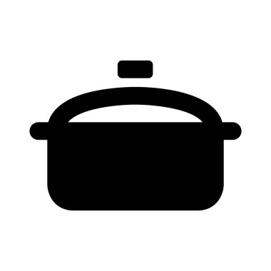 minimalist vektör illüstrasyonu, tencere simgesi