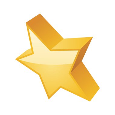 Bir yıldızın vektör illüstrasyon simgesi