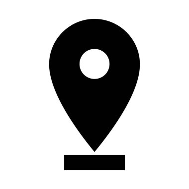 minimalist vektör illüstrasyonu, konum simgesi simgesi