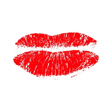 minimalist vektör illüstrasyonu, dudak simgesi