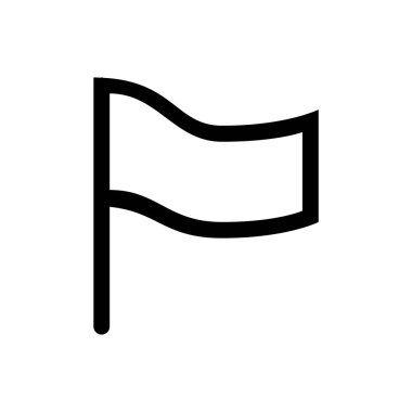 minimalist vektör illüstrasyonu, bayrak simgesi
