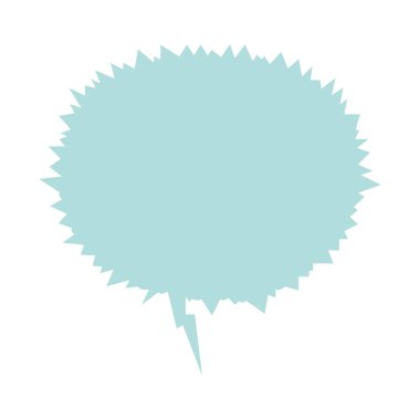 Beyaz arkaplanda izole edilmiş konuşma kabarcığı vektörü simgesi