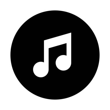müzik notası ikon vektör illüstrasyonu
