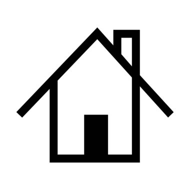 Ev. Web simgesi basit illüstrasyon