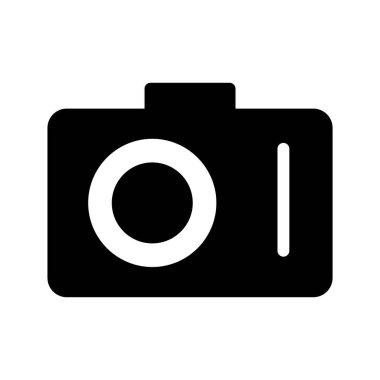 Kamera simgesi beyaz arkaplanda izole edildi