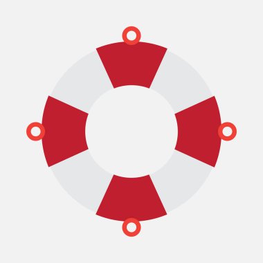 Minimalist vektör illüstrasyonu, Lifebuoy simgesi