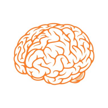 beyin ikonu vektör illüstrasyonu