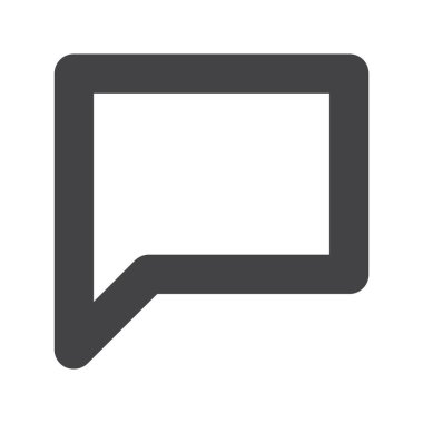 asgari vektör illüstrasyonu, sohbet balonu simgesi